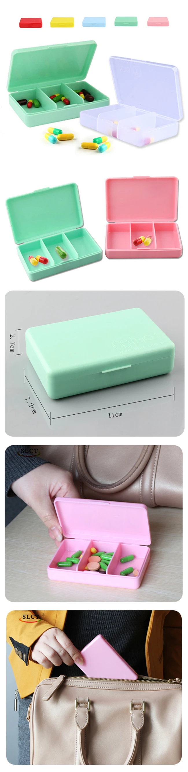 Decorative Cute 3 Lattices Pill Boxes Pill Case Pill Container Buy 3