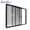Miami-Dade County Approved 3 panel tempered glass aluminium sliding doors