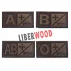 A B AB O Positive Negative SWAT Military Blood Type Group Patch Army Morale Badge Armband Emblem Appliques STOCK