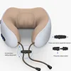 Neck Vertebra Massage Electric Travel Pillow with Heat Deep Tissue 3D Kneading Pillow U-Shaped Memory Foam Electric Neck Massage