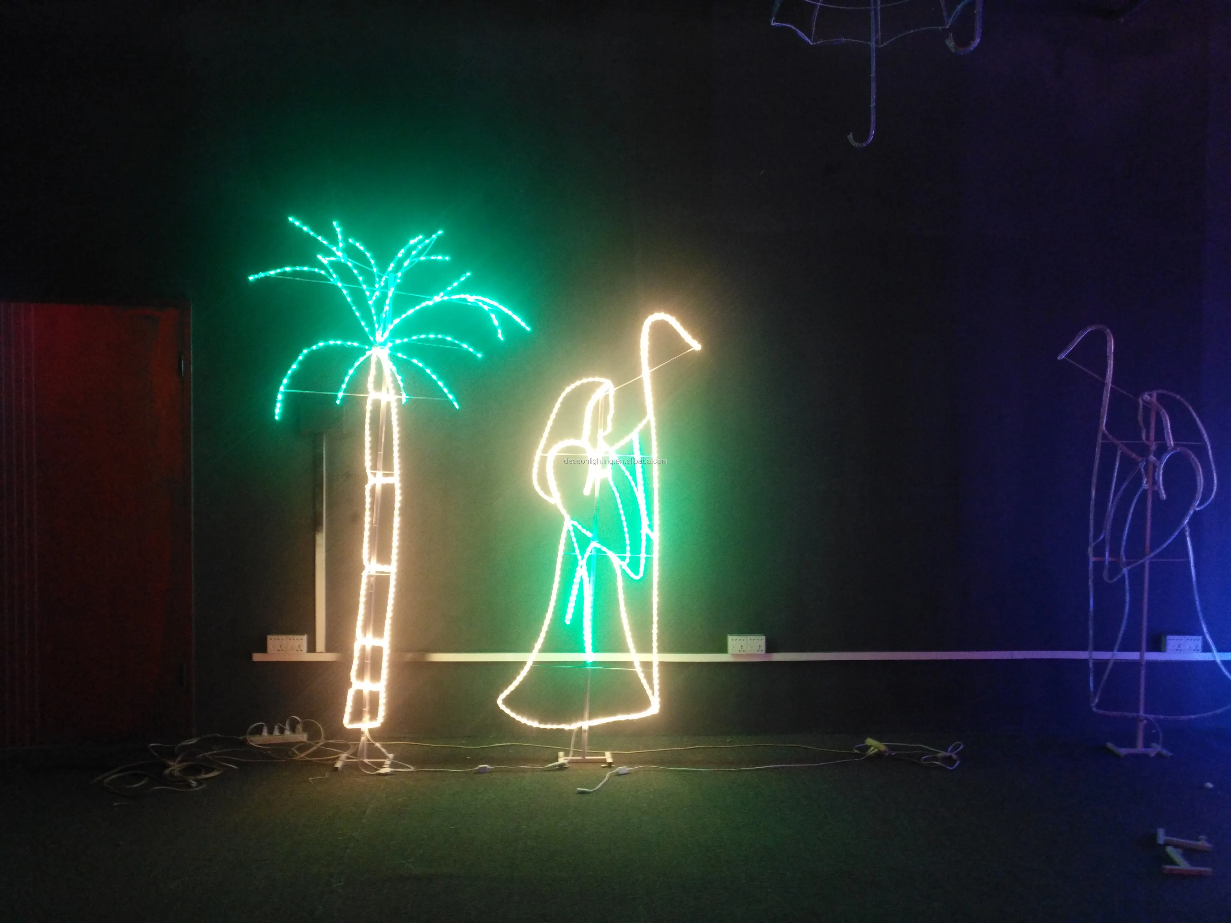 light up plastic nativity