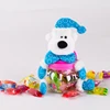 Christmas Decoration Transparent Plastic Cloth Doll Candy Jar Holder Table Dinner Furnishing Article Ornament Supplies