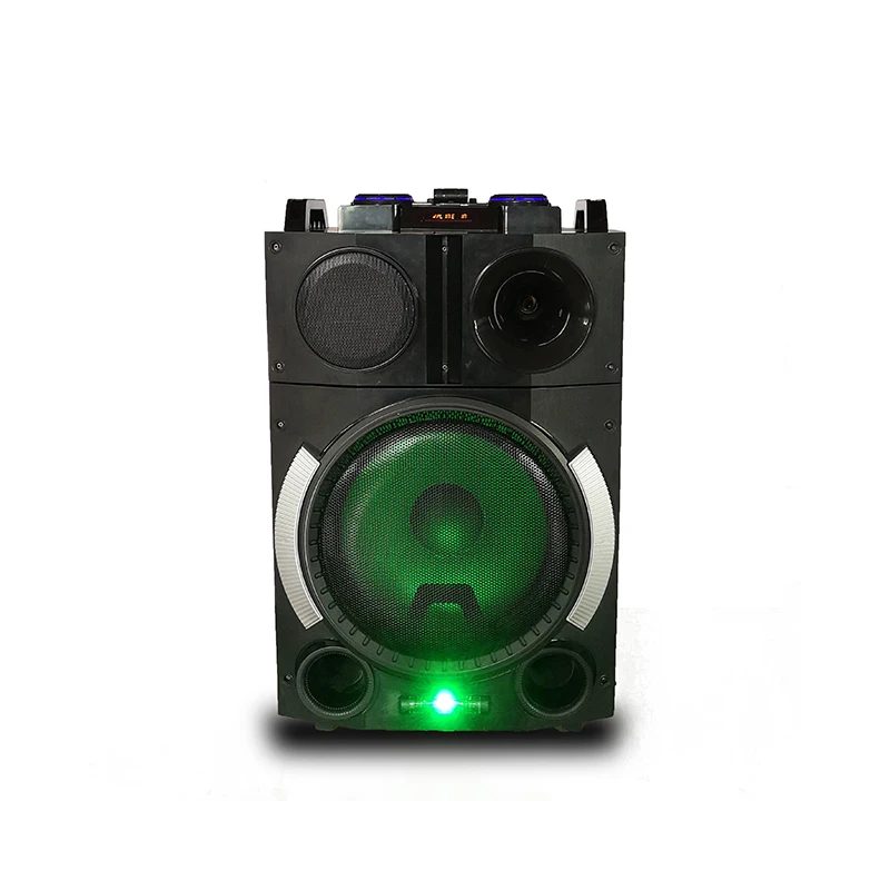 15 Inch Portable Wooden Speaker Box Subwoofer Trolley Speakers With Battery And Wheels - Buy 