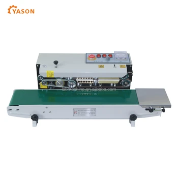 High Quany Continuous Plastic Bag Sealing Machine Automatic Sealer Steel Wheel Printing Code Date Batch Number Band