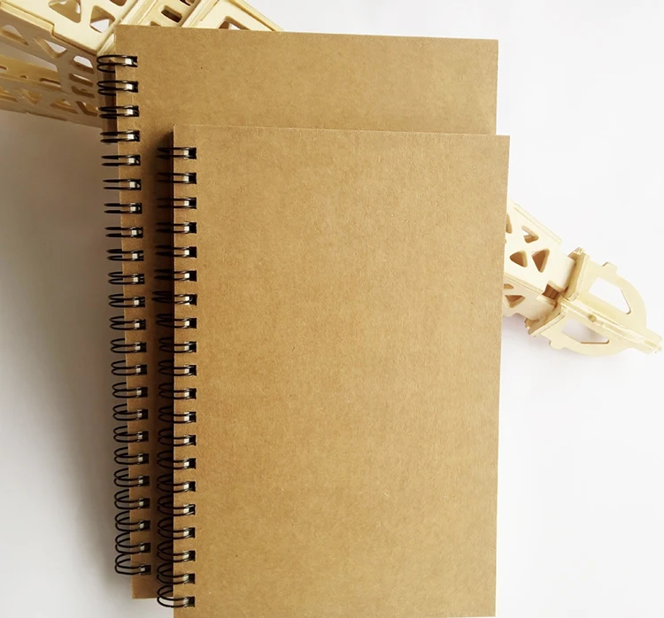 Factory Promotional Novel Kraft Spiral Binding Blank Notebook For Scrawl Buy Spiral Sketchbook