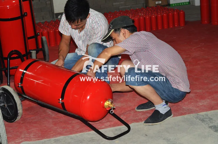 Trolley type 25kg bc dry powder fire extinguishers