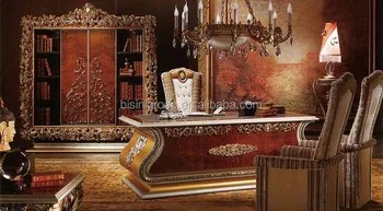 Bisini Luxury Wooden Executive Desk Set Italian Office Desk
