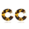 Fashion leopard print resin ear stud C acetate ear stud women earring