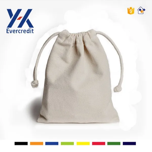 2016 Hot Selling Natural Color Custom Drawstring Cotton Bag for Gadget