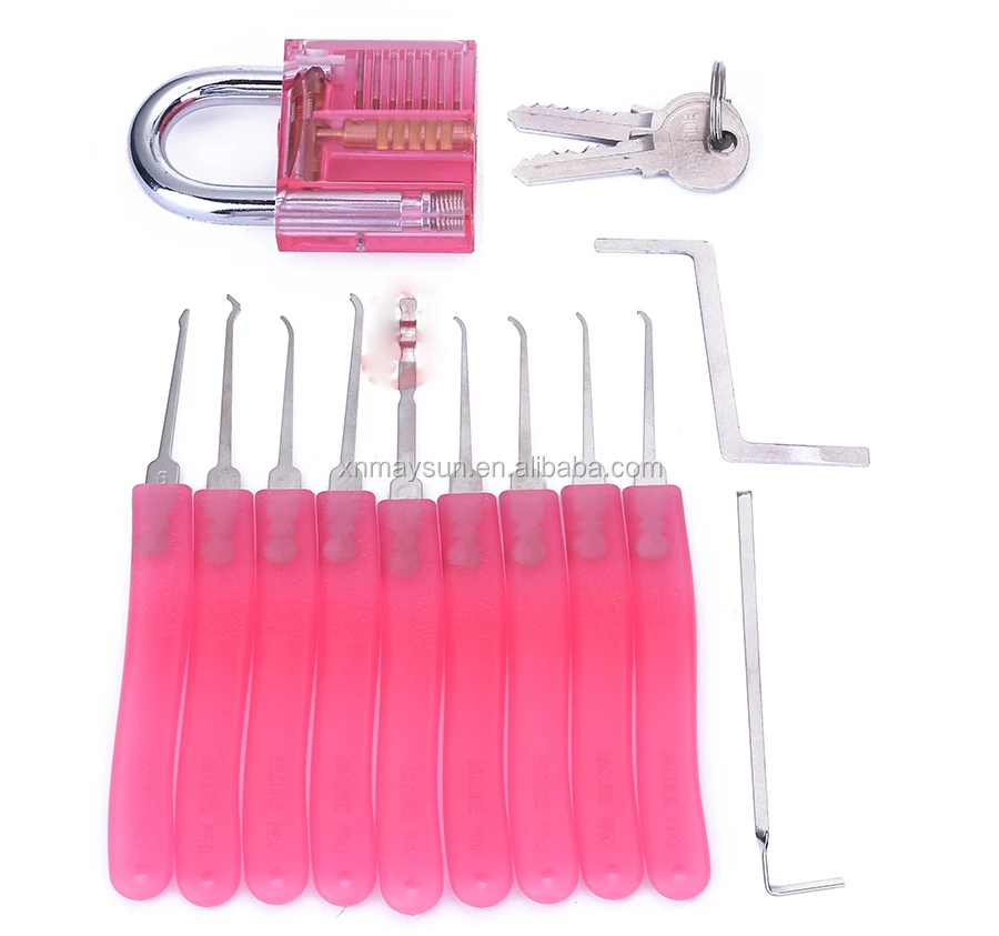 Stainless Steel 9pcs Lock Pick Steel Door Mortise Lock Set New Lockpick