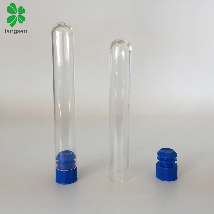 Clear test tubes with plug lids