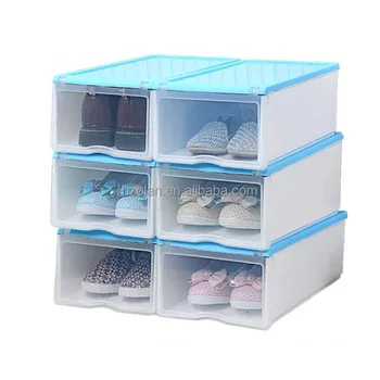 Small Plastic Stackable Drop Front Shoe Storage Box Small Plastic Stackable Drop Front Shoe Storage Box
