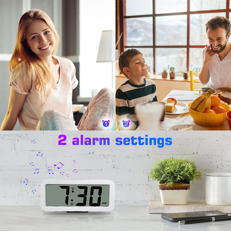 christmas Black white Simple unique designs Square time easy 13 classic music setting smart children's alarm wall mounted clock