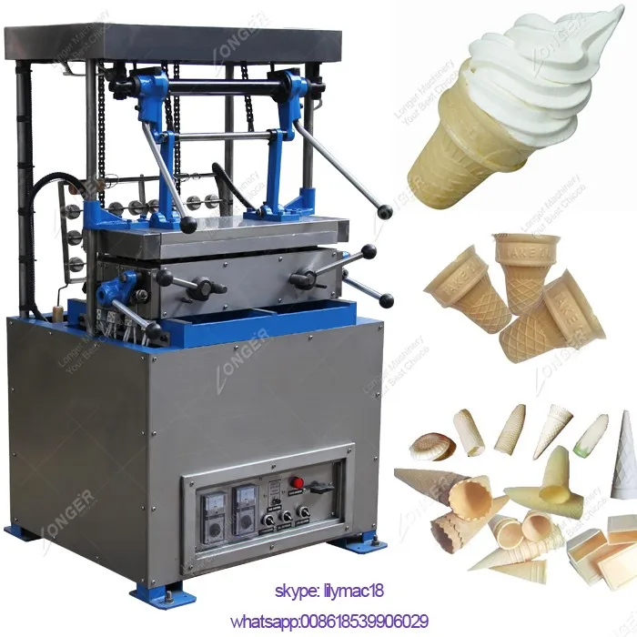 Commercial Pizza Cone Maker Ice Cream Wafer Cone Machine For Sale