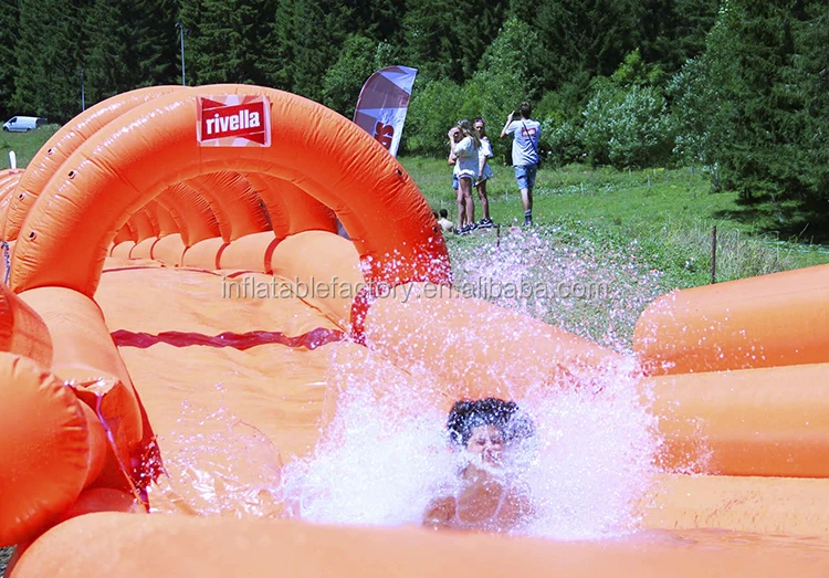 Large commercial inflatable waterslide pool water slip n slide for adult