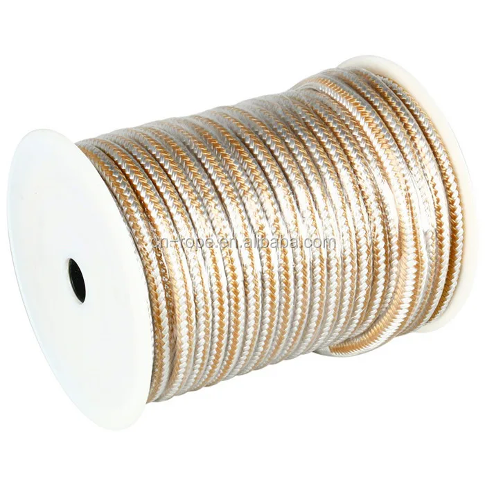 Top performance customized package and size double braided nylon polyester anchor line with 316 stainless thimble