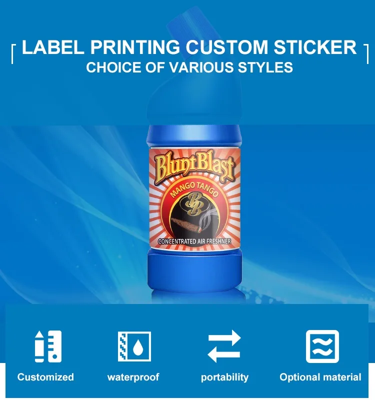 Custom Printing Vinyl Stickers Waterproof Removable Self Adhesive Label