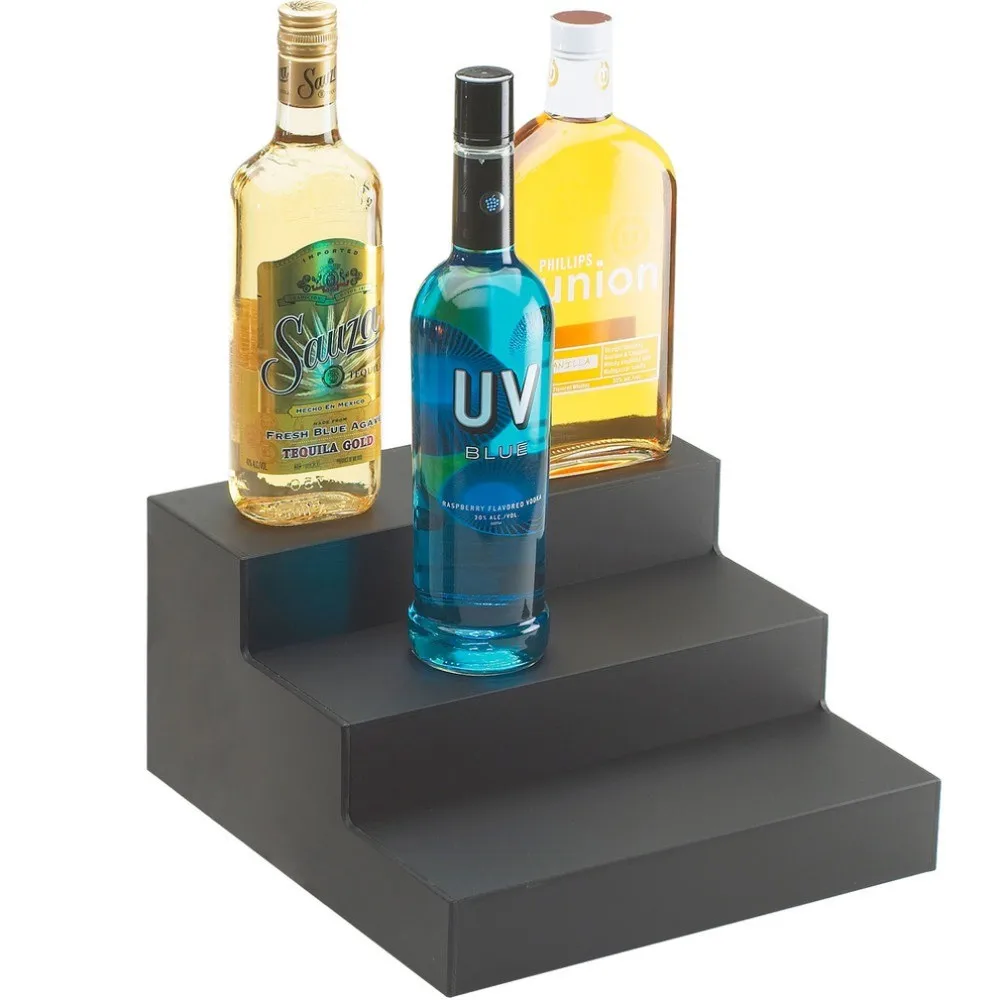 Black Tabletop Acrylic Wine Bottle Display Stand Riser Buy Black