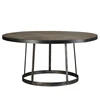 Distressed Handmade Industrial Furniture Vintage Rustic Wooden Dining Table / Round Restaurant Table
