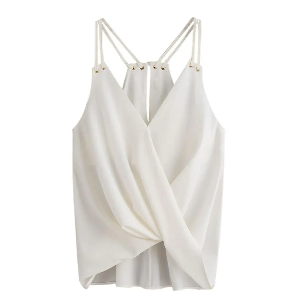 white chiffon cami top