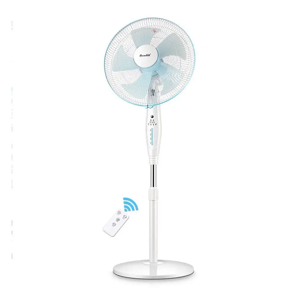 FH Electric fan remote control Vertical Electric fan Stand fan dorm room Desktop Energy saving Shaking his head mechanical Mute (Color : White)