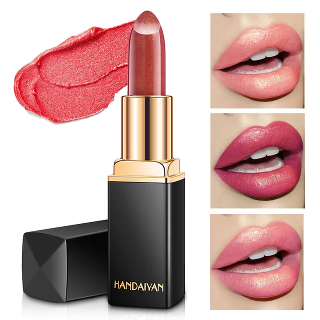 handaiyan glitter pearly dazzling lipstick cosmetics shimmer