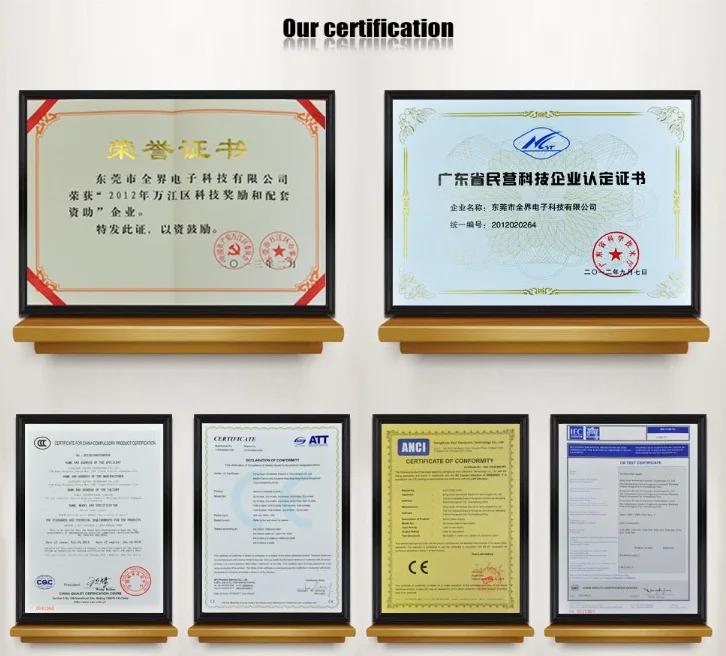 our certification