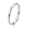 RINNTIN SR74 Delicate Dome Blank Bang Wedding Couple 925 Sterling Silver Ring