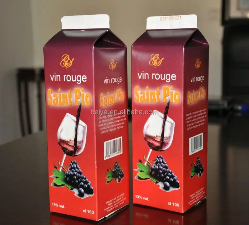 carton of red wine