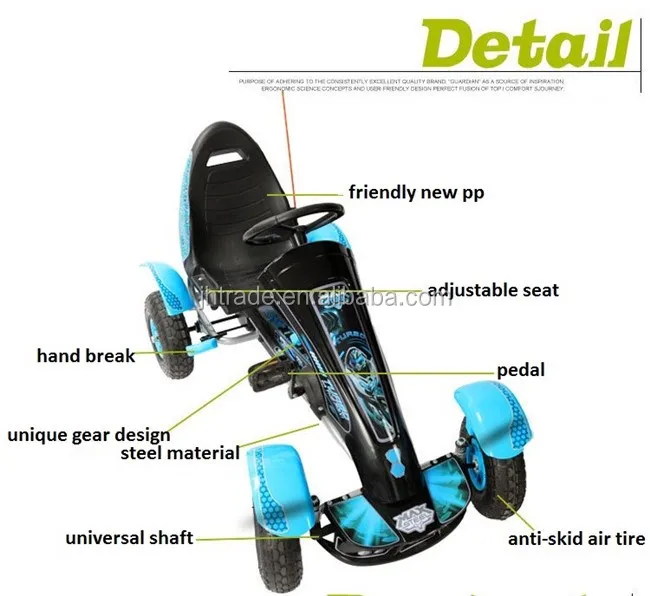 Pneumatic Wheels Kids Ride On Car Foot Pedal Car Go Kart512 Years Old