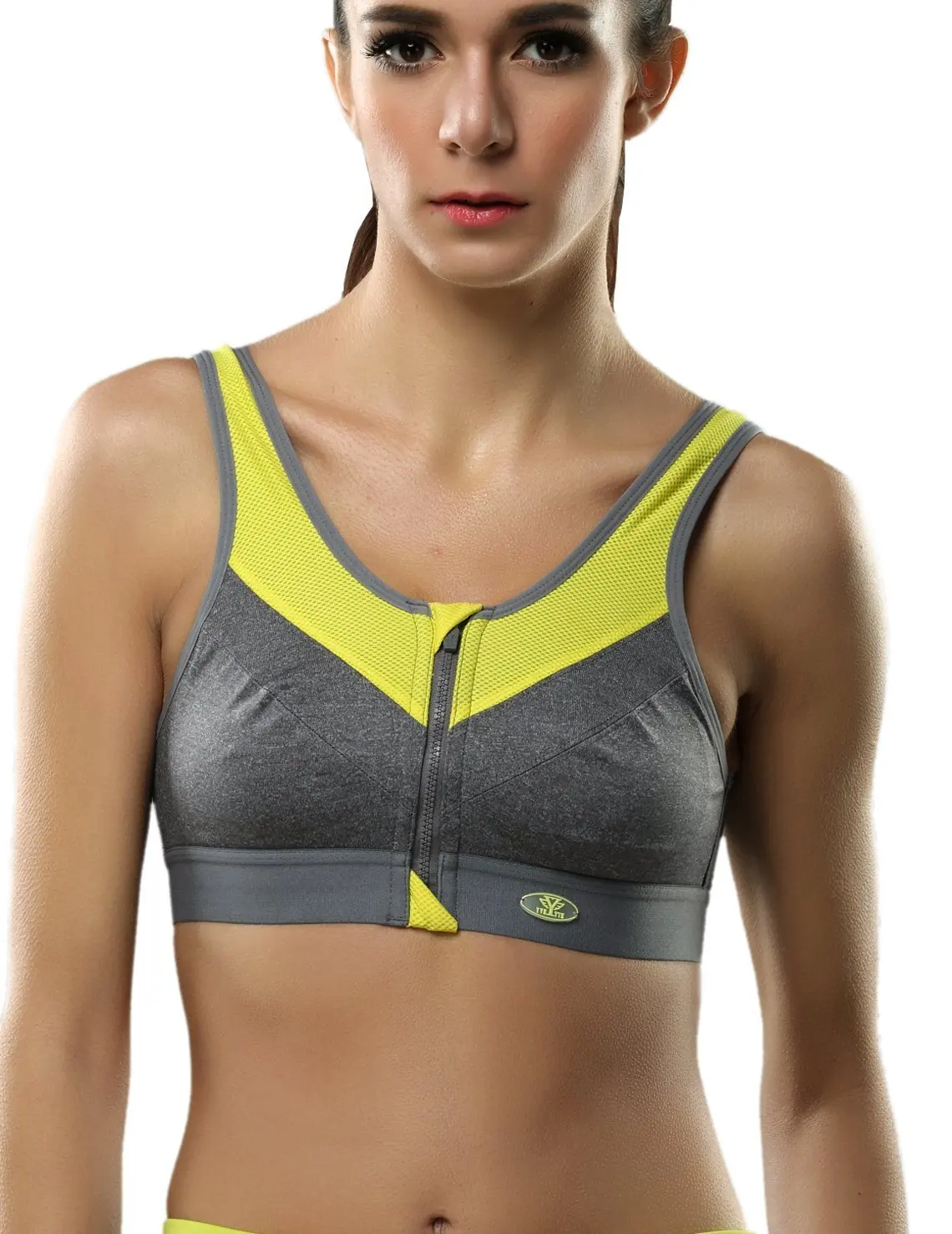 compression sports bra front closure