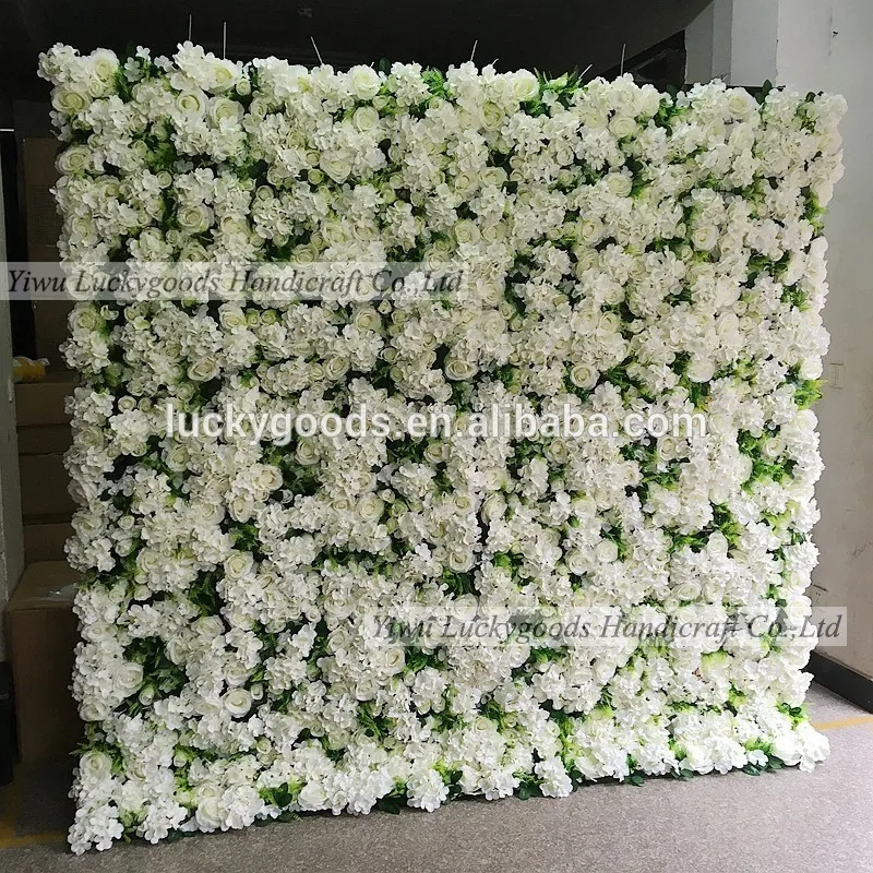 Customized Factory Sale Flower Wall With Green Leaves Buy Factory