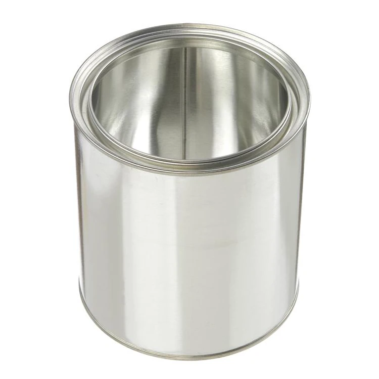 1l Pry Lid Round Tin Can For Paint 1 Liter Empty Metal Paint Can Tin