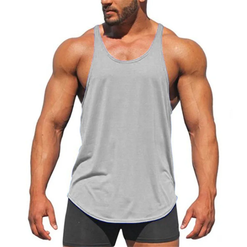 para Fitness Areshion Gimnasio Camiseta de Tirantes en Blanco para Hombre Gimnasio algodón 