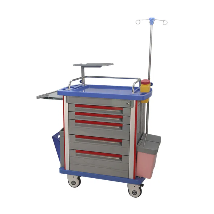 New mobile medicine crash trolley cart in hospital