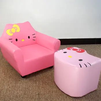 Hello Kitty Lovely Leather Children Sofa And Kids Stool Baby Furniture ...