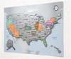 Personalized Scratch-off Us Map the United States of America A4 Size Poster Travel Silver Layer