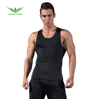 Mens Body Shaper Undergarment Compression Shirt Solid Black Elastic ...