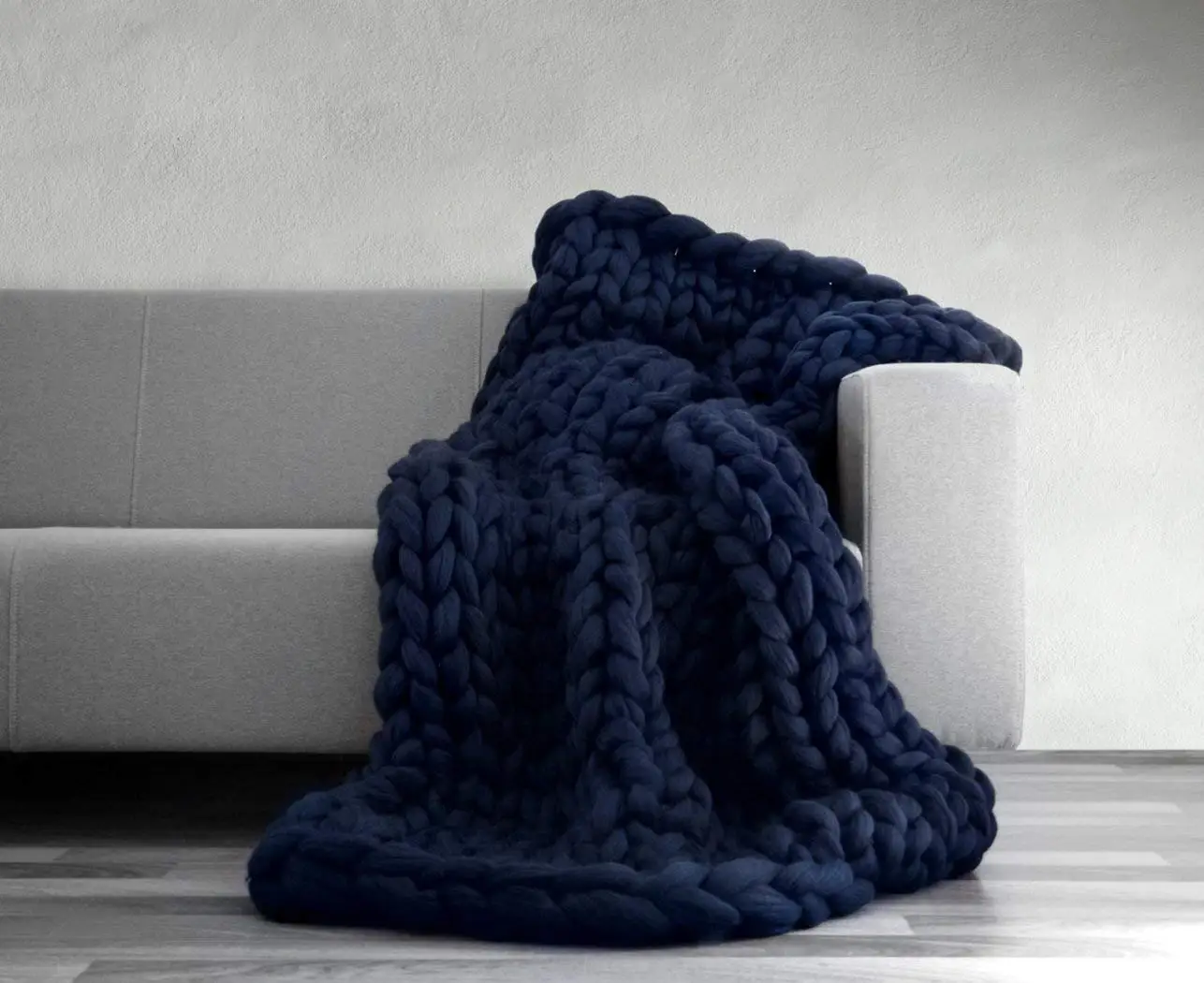 Cheap Navy Blue Throw Blanket