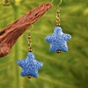 Cheap Dangling Star Shaped Copper Essential Oil Diffuser Colored Lava Earring Lava Rock Diffuser