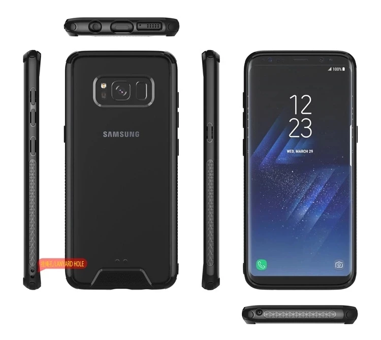 Ultra Soft Tpu Bumper Acrylic Cell Phone Case Cover For Samsung Galaxy S8 S8 plus S9 Note 8 Note 9