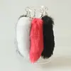 Wholesale fox tail large fox tail jewelry fox fur hair pendant car key chain chain gift