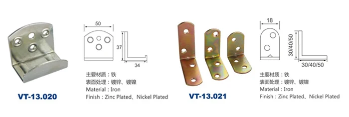Small furniture frame corner bracket