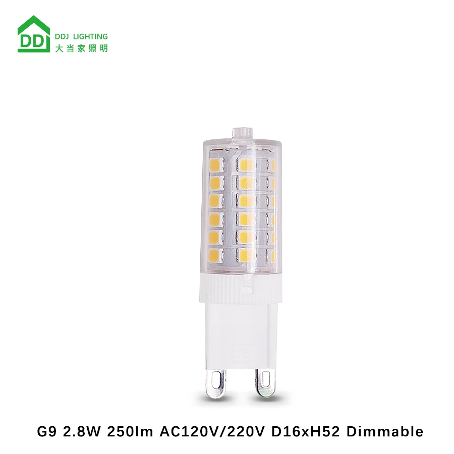 High bright G9 replace 30w LED bulb perfect dimmable 2.8W 250lumens  warm white/cool white/neutral white ce rohs LED G9 lamp
