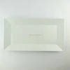 Promotional ivory white rectangular porcelain serving plate for bread