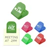 Mini cute cheap promotional eco-friendly abs plastic solid color paper clip and memo clip sticky note clip etc