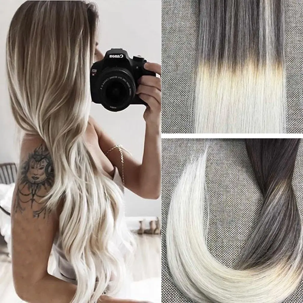 Buy Full Shine 18 Inch 50gram 20 Pcs Ombre Balayage Tape On Remy