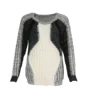 THS women's knitted sweater pull femme with mohair knit