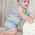 Hot Selling Summer Newborn Baby Toddler Girl s Ruffle Lace Dresses Petti Sling Rompers Jumpsuit Photo