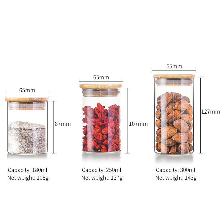 Wholesale 0.18l-1.8l Glass Storage Boxes & Bins For Food,Cereals And ...